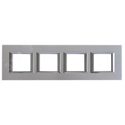 Axolute Рамка 2х4 поста 71мм горизонтальная хром Axolute Рамка 2х4 поста 71мм горизонтальная хром