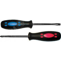 Отвертка ''Стандарт'', CrV сталь, прорезиненная черно-синяя ручка 5х75 мм SL Отвертка ''Стандарт'', CrV сталь, прорезиненная черно-синяя ручка 5х75 мм SL