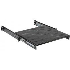 Полка 19дюйм выдвижная  глубиной 600 мм черная