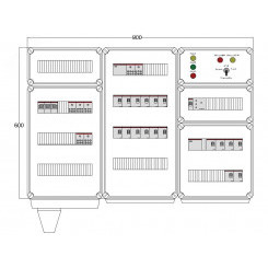Щит управления электрообогревом DEVIBOX HR 18x2800 D316 (в комплекте с терморегулятором и датчиком температуры)