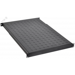 Полка стац. 19д 1U регул. 150кг 500-900мм черная ITK by ZPAS