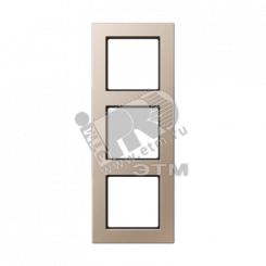 Рамка 3-я для горизонтальной/вертикальной установки Серия- ACreation Материал- дуропласт Цвет- шампань Рамка 3-я для горизонтальной/вертикальной установки Серия- ACreation Материал- дуропласт Цвет- шампань