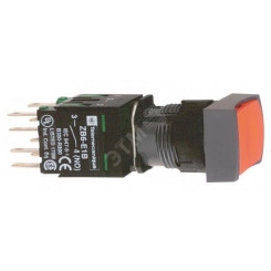 Кнопка 16мм красная с возвратом квадратная Кнопка 16мм красная с возвратом квадратная