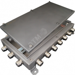 Коробка монтажная электротехническая общего назначения КМ IP66-2040 из нержавеющей стали, количество вводов 20