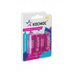 Аккумулятор AA/R6 NI-MN 1500мА.ч BP-4 (блист.4шт) КОСМОС KOCR6NIMH1500mAh4BL