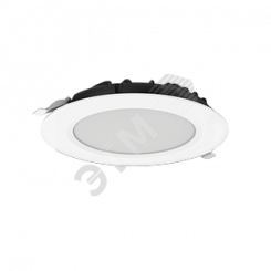 Cветильник светодиодный DL-SLIM круглый встраиваемый 222*38мм 30W 3000K IP44 монтажный диаметр 195мм