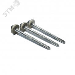 Саморез 5,5/6,3х135 для сэндвич-панелей,          шестигранная головка, EPDM, сверло                12мм, оцинкованный (250шт)