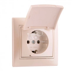 MIRA Розетка с заземлением с крышкой керамика жемчужно-белый перламутр со вставкой MIRA Розетка с заземлением с крышкой керамика жемчужно-белый перламутр со вставкой