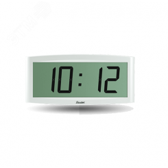 Часы цифровые Cristalys 7 (часы/мин/дата), высота цифр 7 см, синхронизация 24В импульс/AFNOR, питание батарейки, цвет корпуса - белый