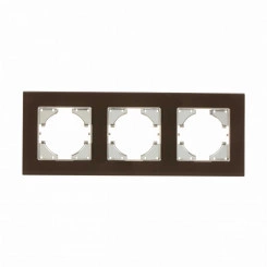 UGRA рамка 3-местная, стекло, коричневый. UGRA рамка 3-местная, стекло, коричневый.