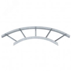 Угловая секция 90° лестничного лотка 60х400 мм R=500 мм