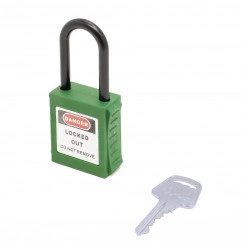 Замок безопасности навесной нейлоновая дужка BD-G14 Green Замок безопасности навесной нейлоновая дужка BD-G14 Green