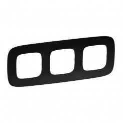 Valena ALLURE Рамка 3 поста матовый черный универсальная Valena ALLURE Рамка 3 поста матовый черный универсальная