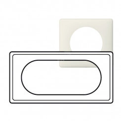 Рамка, 4/5 модулей, белая перкаль Рамка, 4/5 модулей, белая перкаль