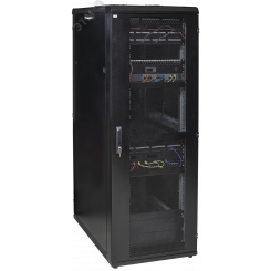 Шкаф серверный, 19'', 48U, 800х1000 мм перфорированные двери, черный (место 3 из 3). Для полного комплекта необходимо заказать часть1 часть2.