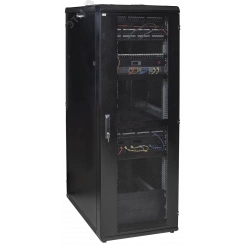 Шкаф серверный, 19'', 48U, 800х1000 мм перфорированные двери, черный (место 3 из 3). Для полного комплекта необходимо заказать часть1 часть2.