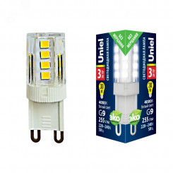 Лампа светодиодная прозрачная Белый свет (4000К) LED-JCD-3W/4000K/G9/CL GLZ09TR