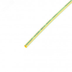 Термоусаживаемая трубка 2,0 1,0 мм, желто-зеленая, упаковка 50 шт. по 1 м