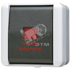 Аварийный выключатель для накладного монтажа универсальный IP44 Аварийный выключатель для накладного монтажа универсальный IP44