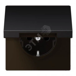 Штепсельная розетка SCHUKO одинарная, с заземлением, с шторками, с откидной крышкой, 16A, 250В (механизм + накладка, без рамки). Серия LS990 Материал- металл Цвет- алюминий дарк Штепсельная розетка SCHUKO одинарная, с заземлением, с шторками, с откидной крышкой, 16A, 250В (механизм + накладка, без рамки). Серия LS990 Материал- металл Цвет- алюминий дарк