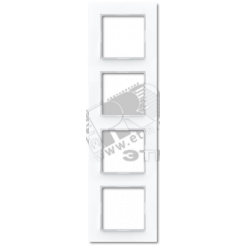 Рамка 4-я для горизонтальной/вертикальной установки  Серия- ACreation  Материал- дуропласт  Цвет- белый
