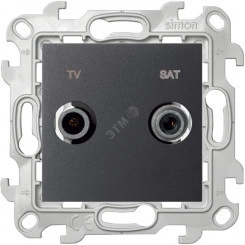 Розетка TV-SAT оконечная, графит Розетка TV-SAT оконечная, графит