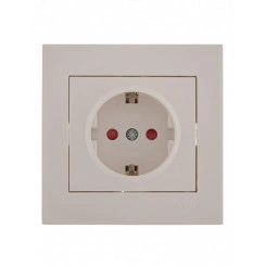 Розетка RAIN с защитой от детей керамика белая Розетка RAIN с защитой от детей керамика белая