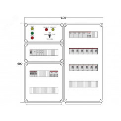 Щит управления электрообогревом DEVIbox HS 12x1700 D330 (в комплекте с терморегулятором и датчиком температуры)
