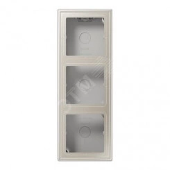 Коробка для накладного монтажа с негорючим основанием 3-я  для горизонтальной/вертикальной установки  в комплекте с рамкой  для установки устройств и накладок серии LS990  Материал- лакированный дуропласт  Цвет- нержавеющая сталь