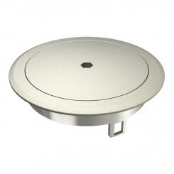 Лючок GES R2B 40х140 мм (для монтажных оснований, никелир.) с ключом