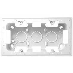 Коробка монтажная для накладного монтажа на 2 модуля, белый Коробка монтажная для накладного монтажа на 2 модуля, белый