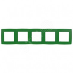 Рамка на 5 постов, Эра12, зелёный, 12-5005-27