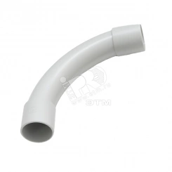 Уголок соединительный плавный 90 градусов D20мм