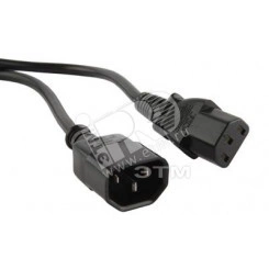 Кабель питания монитор-компьютер IEC 320 C13 - IEC 320 C14 3x1.0 10A прямая вилка 10 м Кабель питания монитор-компьютер IEC 320 C13 - IEC 320 C14 3x1.0 10A прямая вилка 10 м