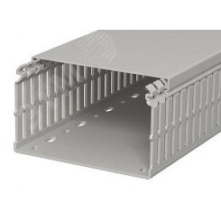 Распределительный кабельный канал LKV N 75x125x2000 мм (ПВХ, серый) Распределительный кабельный канал LKV N 75x125x2000 мм (ПВХ, серый)