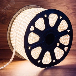 LED Лента уличная 220В, 6.5x13мм, IP67, SMD 5730, 60 LED/м, Теплый белый, 100м