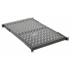 Полка 19дюйм усиленная стационарная  глубиной 600мм черная