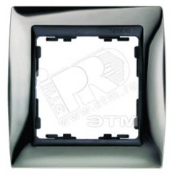 Рамка на 1 пост, S82, вороненая сталь - графит Рамка на 1 пост, S82, вороненая сталь - графит