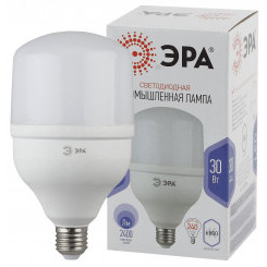 Лампа светодиодная LED POWER T100-30W-6500-E27 (диод  колок  30 Вт  хол  E27) (20/600) ЭРА