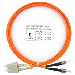 Шнур оптический duplex 2м SC-ST 62,5/125 mm  LSZH FOP-62-SC-ST-2m