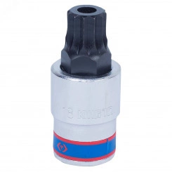 Насадка (бита) торцевая 1/2', SPLINE, M18, L = 66 мм, с отверстием Насадка (бита) торцевая 1/2', SPLINE, M18, L = 66 мм, с отверстием