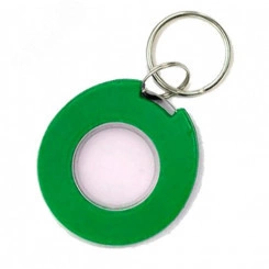 Брелок EM, IL-08MGT, 1K, с кольцом , зеленый с    прозрачной серединой