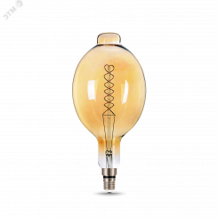 Лампа светодиодная LED 8 Вт 620 Лм 2400К теплая Е27 BT180 golden flexible Filament Gauss