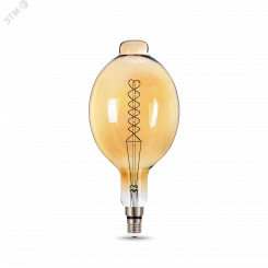 Лампа светодиодная LED 8 Вт 620 Лм 2400К теплая Е27 BT180 golden flexible Filament Gauss