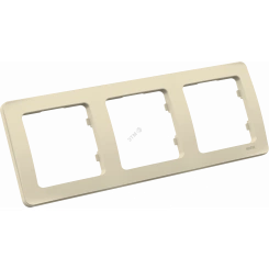 MASTER Рамка на 3 поста, слоновая кость MASTER Рамка на 3 поста, слоновая кость