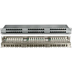 Патч-панель PPHD-19-48-8P8C-C5E-SH-110D высокой плотности 19дюйм 1U 48 портов RJ-45