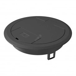 Лючок GES R2 с кабельным выводом 40х140 мм (полиамид, черный)