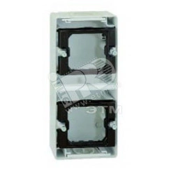 Коробка 2-х местная, вертикальная, S44A, серый Коробка 2-х местная, вертикальная, S44A, серый