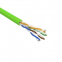 Кабель витая пара U/UTP CAT 5e нг(А)-LSLTx 4PR 24AWG INDOOR SOLID зеленый 305м