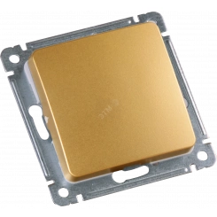 MASTER Переключатель одноклавишный скрытой установки, в рамку, золото